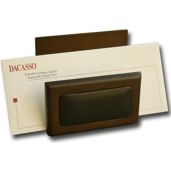 Dacasso Dacasso A8408 Wood & Leather Letter Holder A8408